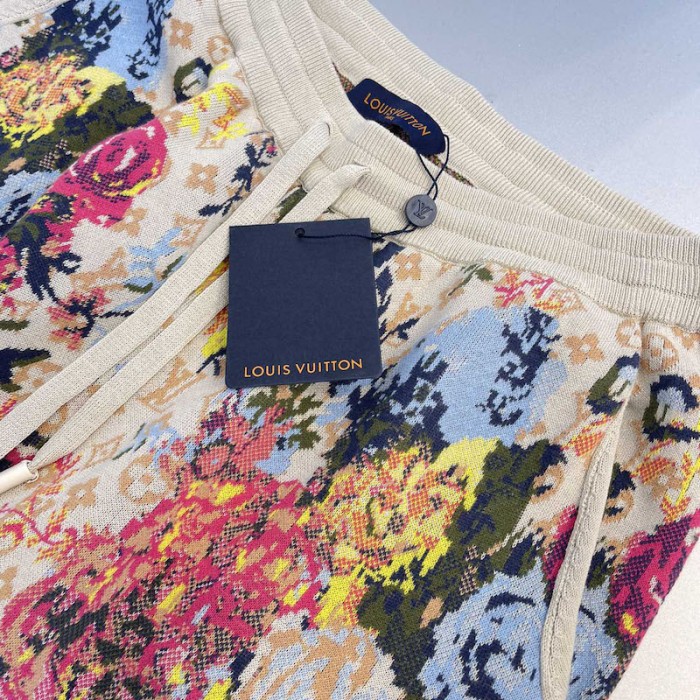 l**is V*t*n lv flower graphic jacquard shorts 1aagw6
