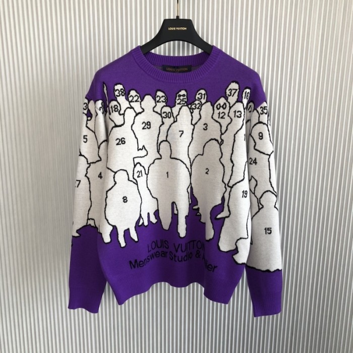 l**is V*t*n studio jacquard crewneck 1aahf8