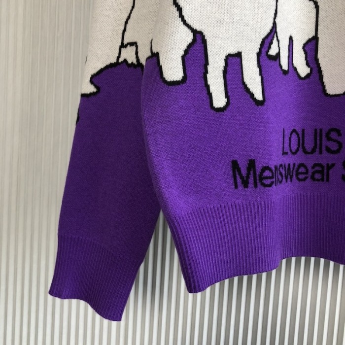 l**is V*t*n studio jacquard crewneck 1aahf8
