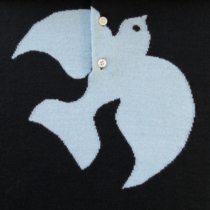 l**is V*t*n graphic long-sleeved knit polo 1aat4m