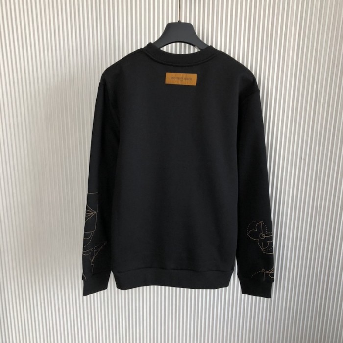 l**is V*t*n lv music line embroidered crewneck 1aat5y
