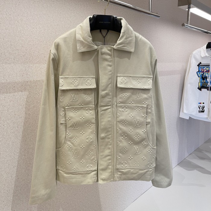 l**is V*t*n monogram workwear denim jacket 1aatgz