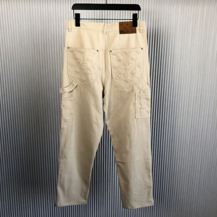 l**is V*t*n monogram workwear denim carpenter pants 1aathv