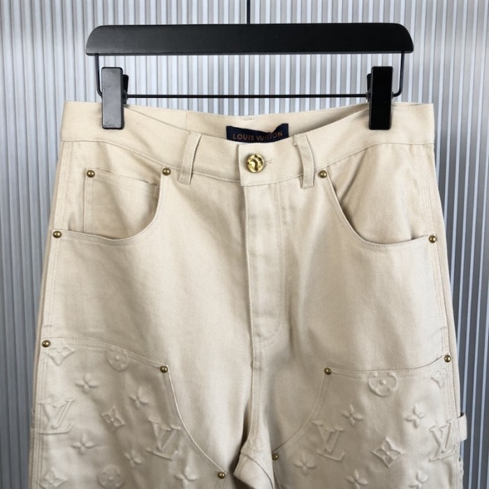 l**is V*t*n monogram workwear denim carpenter pants 1aathv