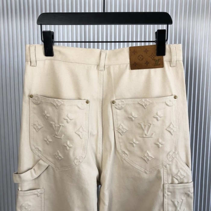 l**is V*t*n monogram workwear denim carpenter pants 1aathv