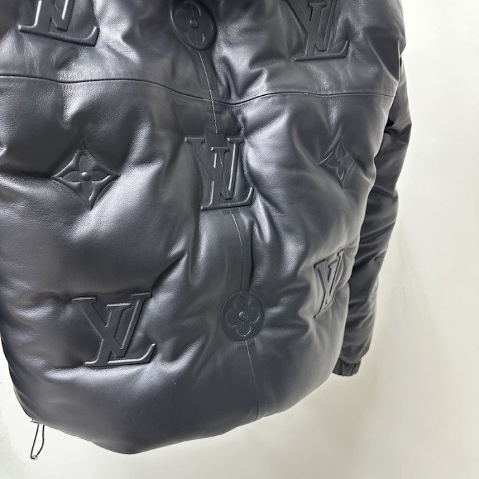 l**is V*t*n monogram leather hooded down jacket 1aatkj
