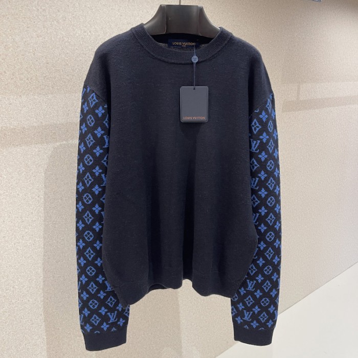 l**is V*t*n monogram mix cashmere crewneck 1aatlq