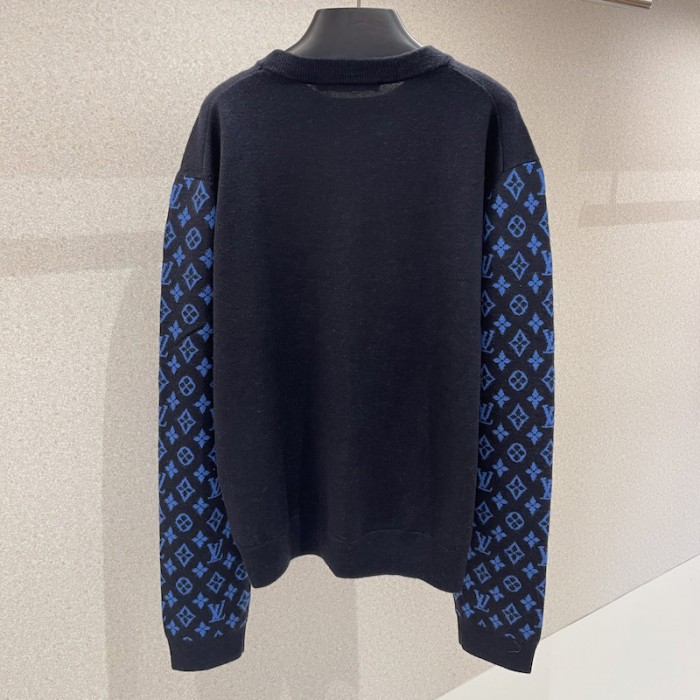 l**is V*t*n monogram mix cashmere crewneck 1aatlq