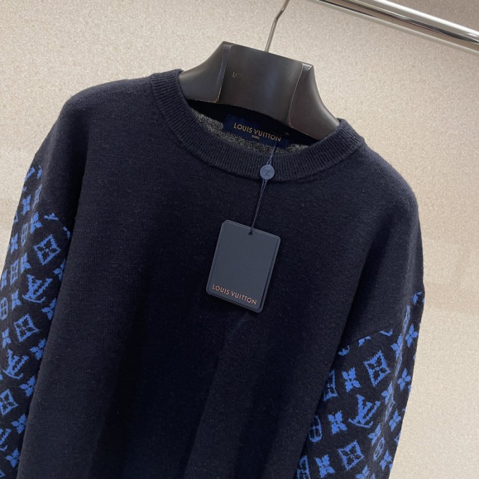 l**is V*t*n monogram mix cashmere crewneck 1aatlq
