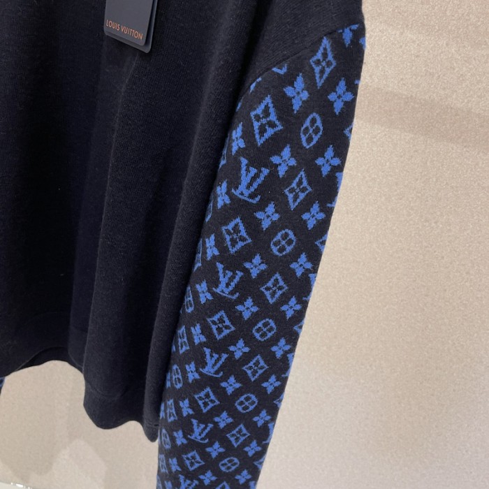 l**is V*t*n monogram mix cashmere crewneck 1aatlq