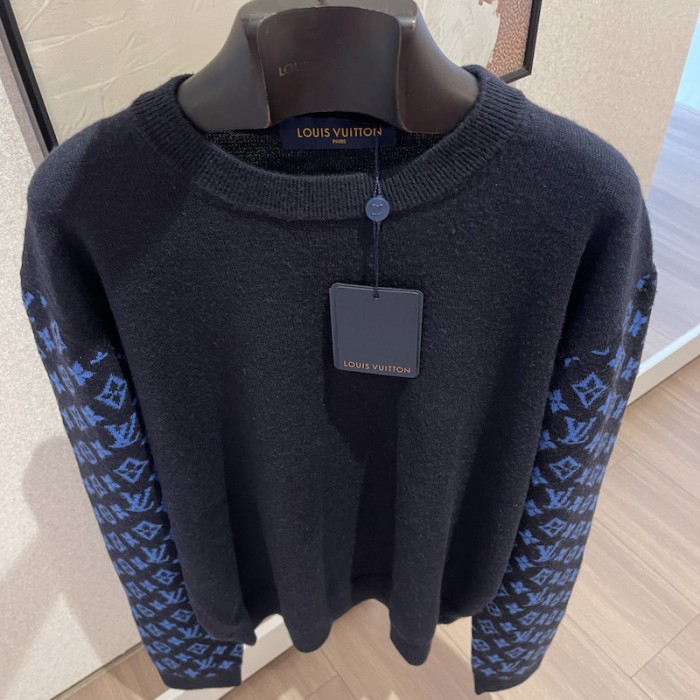 l**is V*t*n monogram mix cashmere crewneck 1aatlq