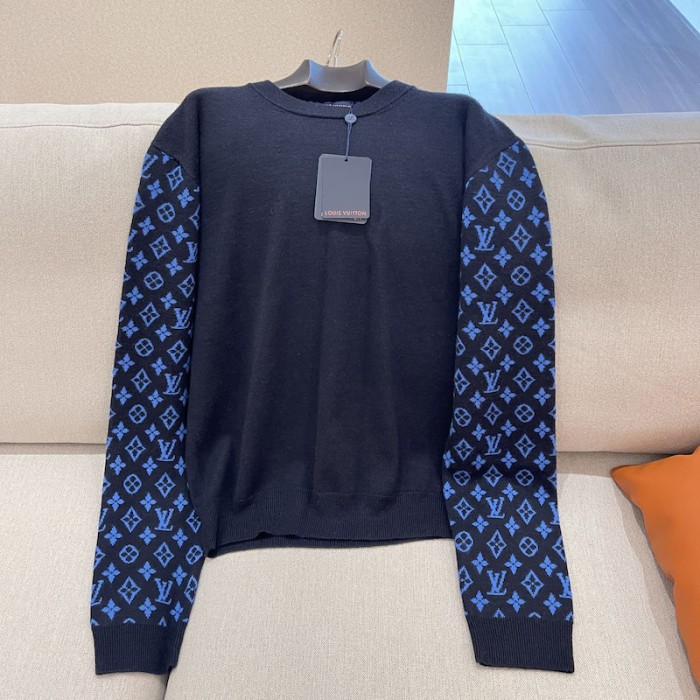 l**is V*t*n monogram mix cashmere crewneck 1aatlq