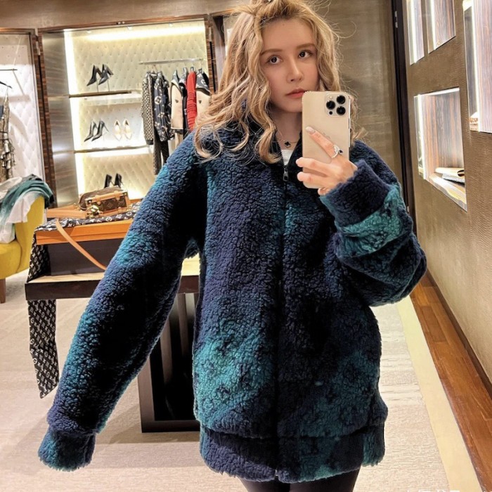 l**is V*t*n monogram camo fleece blouson 1aatyt