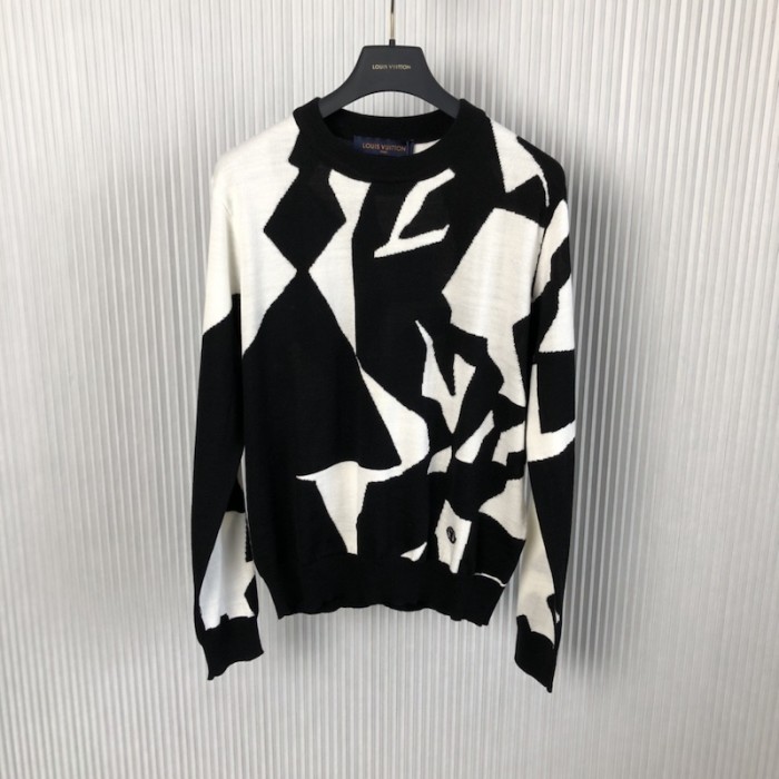 l**is V*t*n lv abstract houndstooth crewneck 1aau2w