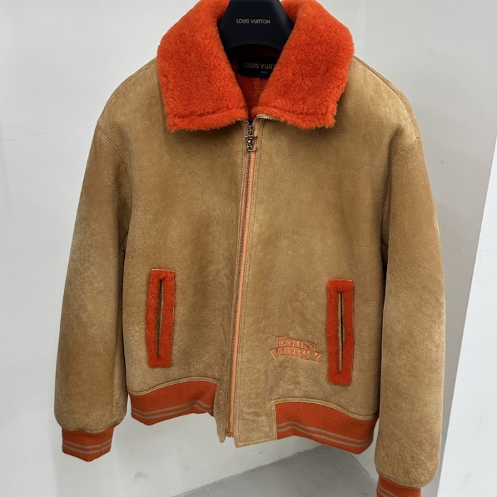l**is V*t*n shearling college blouson 1aauzq