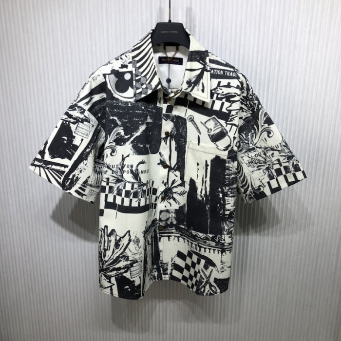 l**is V*t*n short-sleeved denim shirt 1ab52b