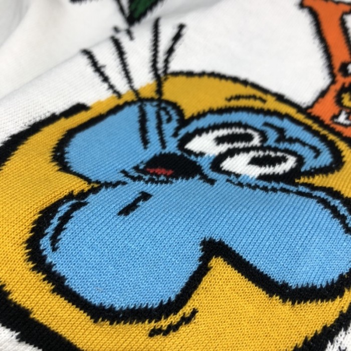 l**is V*t*n monogram comics intarsia short-sleeved crewneck 1ab54d
