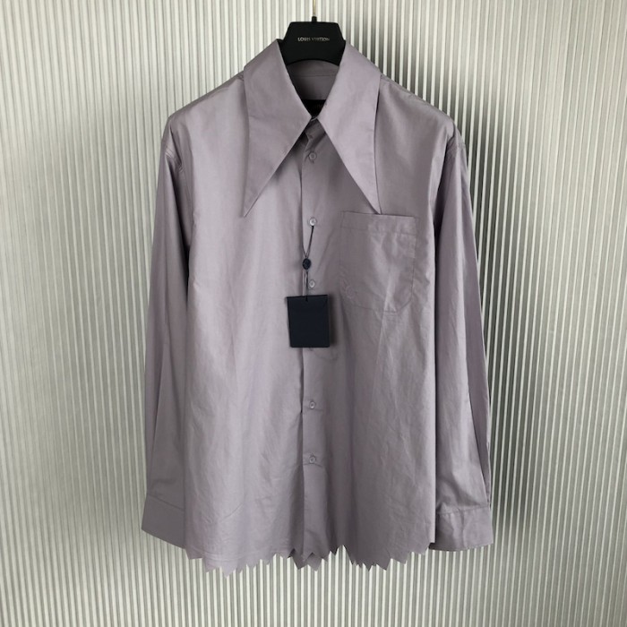 l**is V*t*n knotted collar long-sleeved shirt 1ab5f7