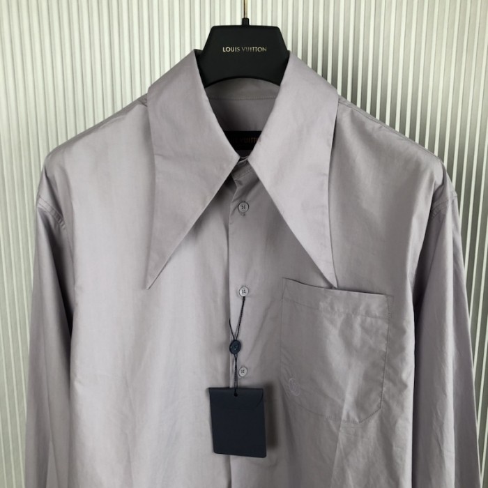 l**is V*t*n knotted collar long-sleeved shirt 1ab5f7