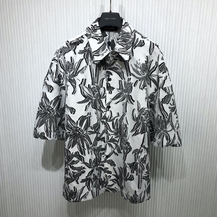 l**is V*t*n multi buttonholes short-sleeved pyjama shirt 1ab5hu