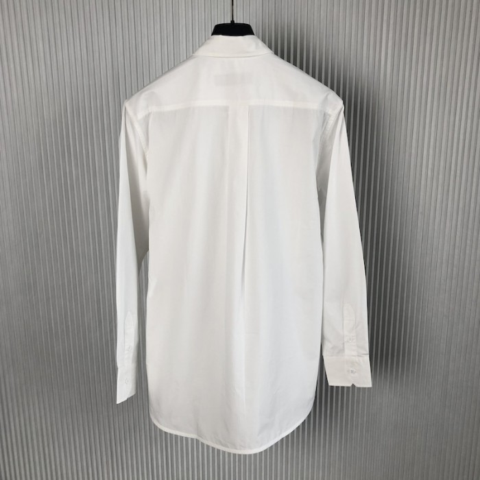 l**is V*t*n long-sleeved regular shirt with placed graphic white