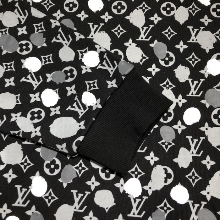 l**is V*t*n lv x yk painted dots printed crewneck 1ab6j5