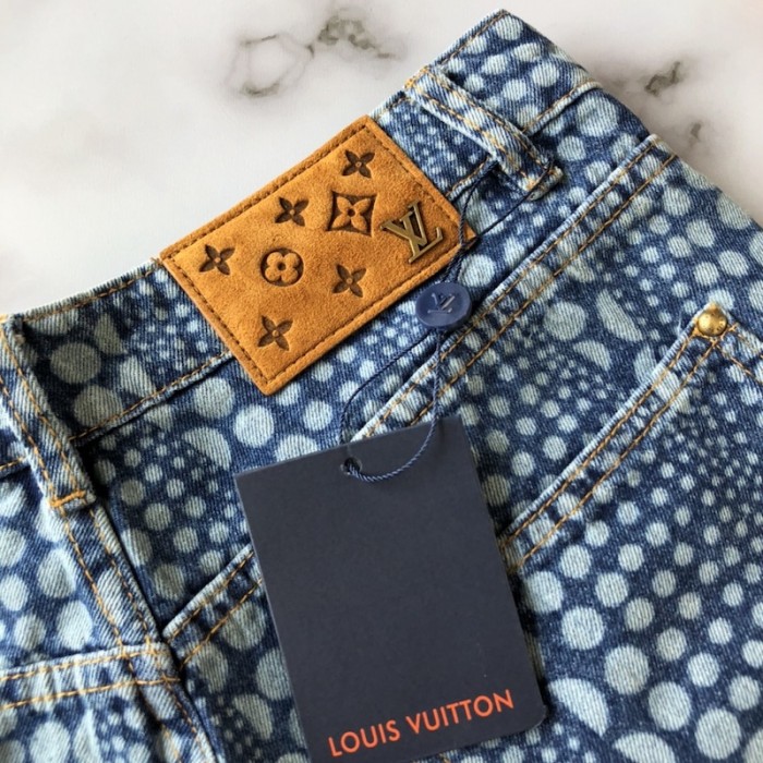 l**is V*t*n lv x yk all over pumpkin denim pants 1ab6od