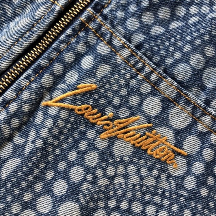 l**is V*t*n lv x yk all over pumpkin denim blouson 1ab6op