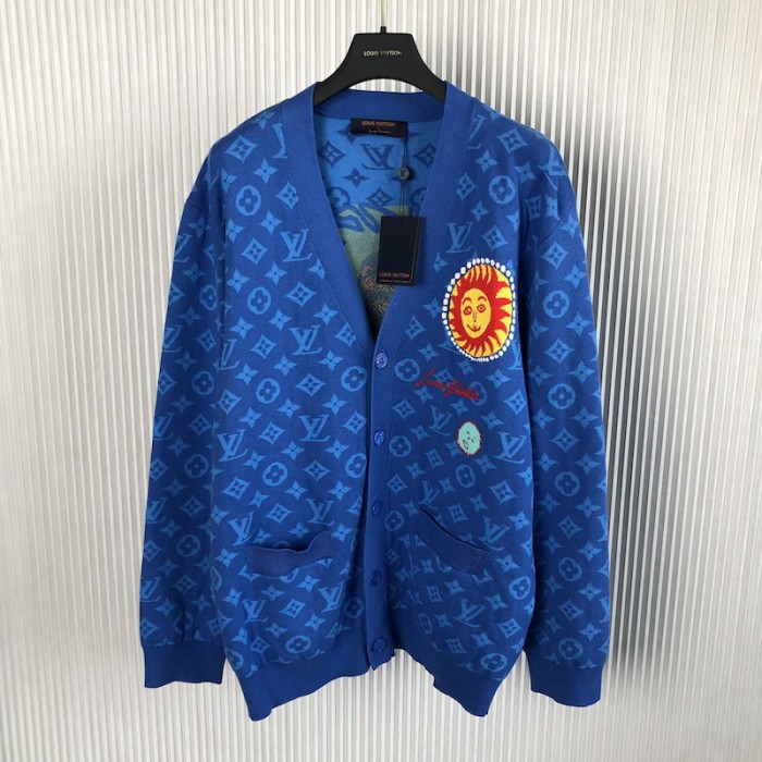 l**is V*t*n lv x yk monogram faces knitted cardigan 1ab75u