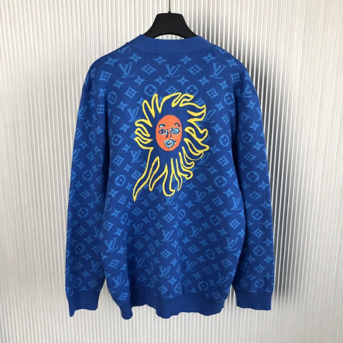 l**is V*t*n lv x yk monogram faces knitted cardigan 1ab75u