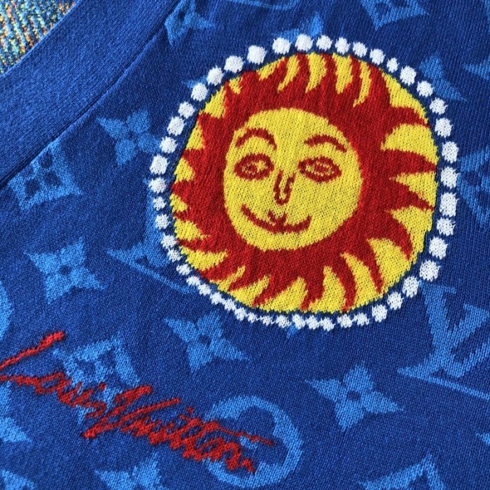 l**is V*t*n lv x yk monogram faces knitted cardigan 1ab75u