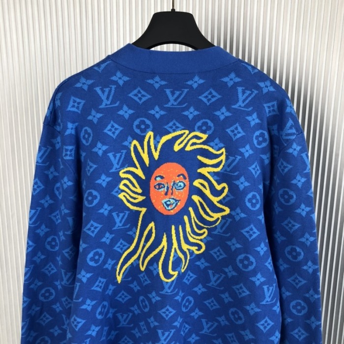 l**is V*t*n lv x yk monogram faces knitted cardigan 1ab75u