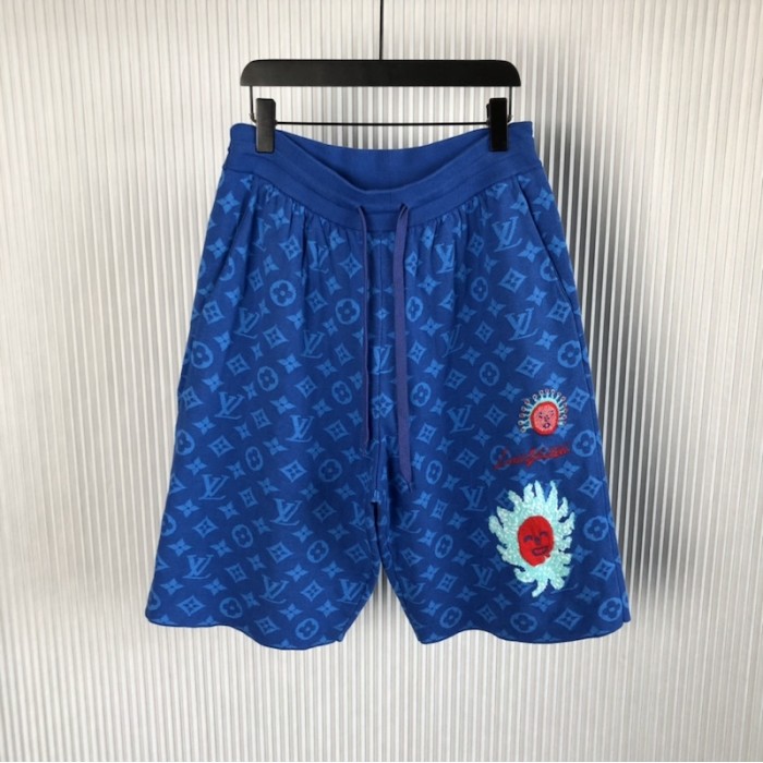 l**is V*t*n lv x yk monogram faces knitted shorts 1ab762