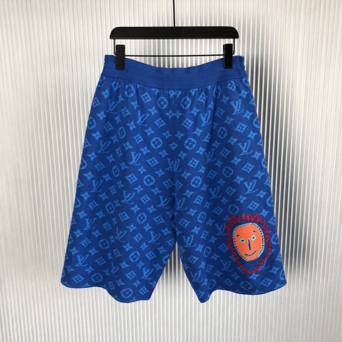 l**is V*t*n lv x yk monogram faces knitted shorts 1ab762