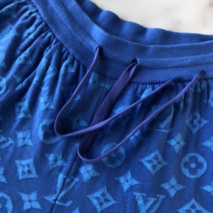 l**is V*t*n lv x yk monogram faces knitted shorts 1ab762