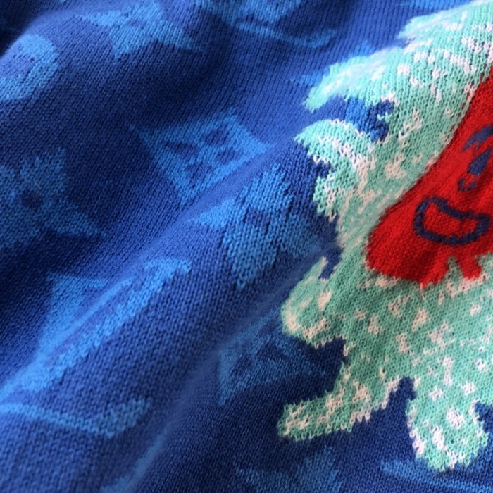 l**is V*t*n lv x yk monogram faces knitted shorts 1ab762