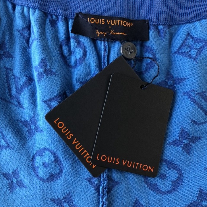 l**is V*t*n lv x yk monogram faces knitted shorts 1ab762