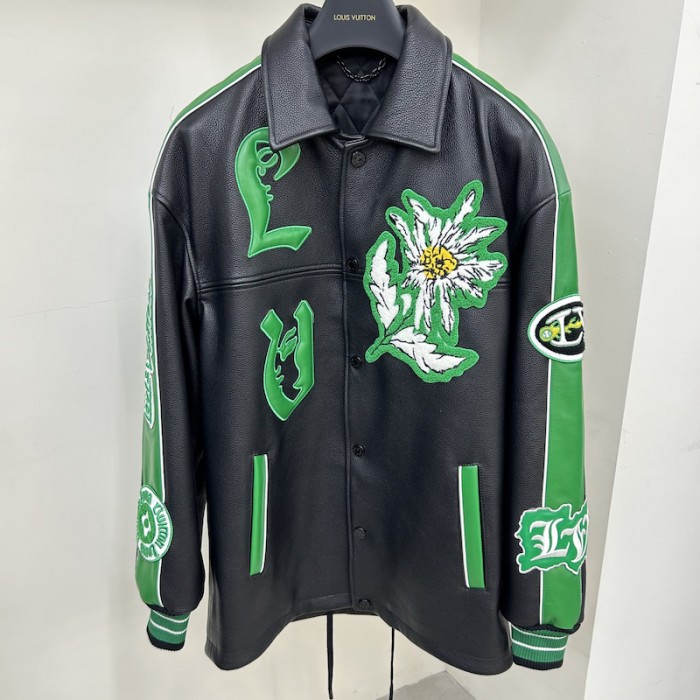 l**is V*t*n long leather coach jacket 1ab981
