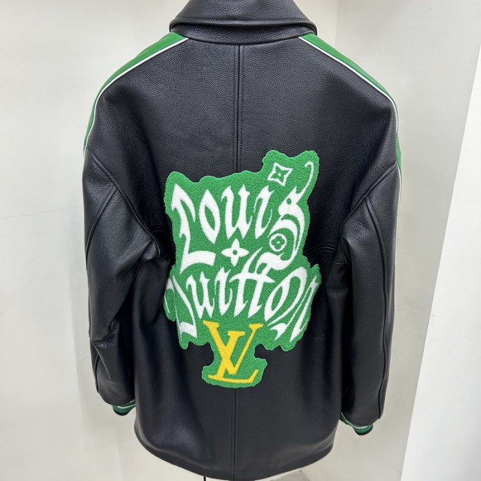 l**is V*t*n long leather coach jacket 1ab981