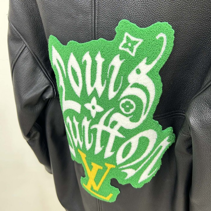 l**is V*t*n long leather coach jacket 1ab981