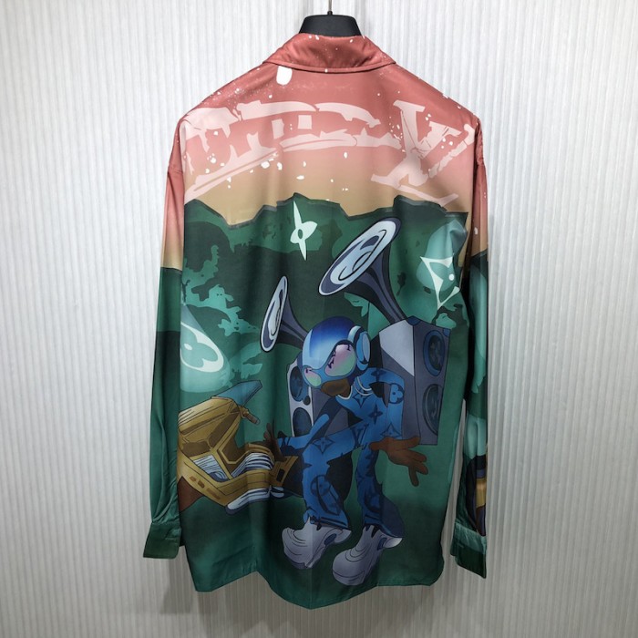 l**is V*t*n printed long-sleeved shirt 1abj0i