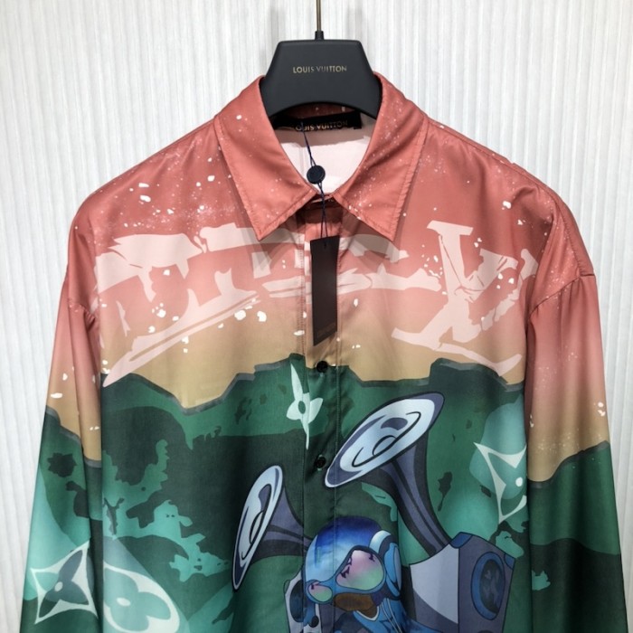 l**is V*t*n printed long-sleeved shirt 1abj0i