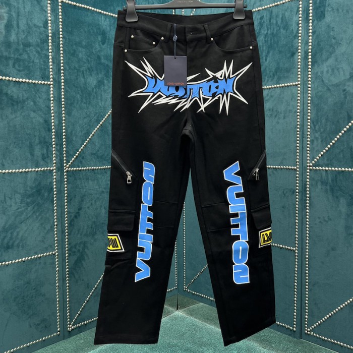 l**is V*t*n printed denim pants 1abj7o