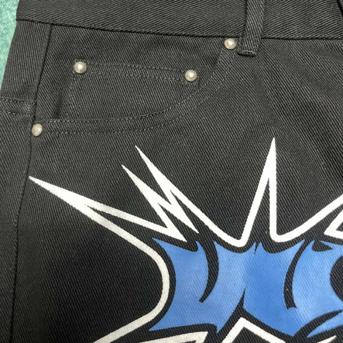 l**is V*t*n printed denim pants 1abj7o