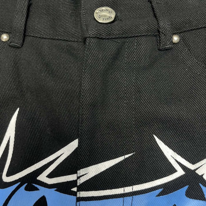 l**is V*t*n printed denim pants 1abj7o