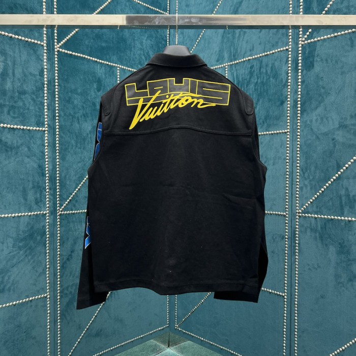 l**is V*t*n printed denim jacket 1abj7z