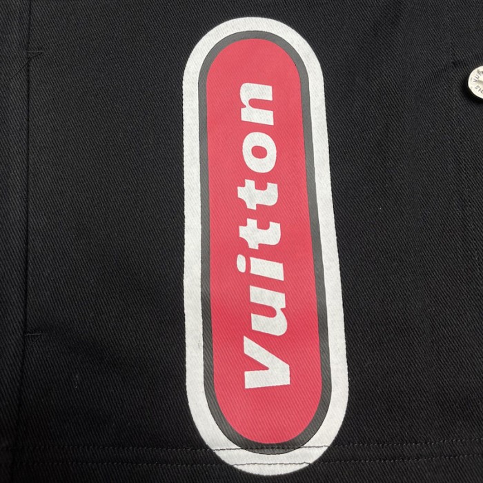 l**is V*t*n printed denim jacket 1abj7z
