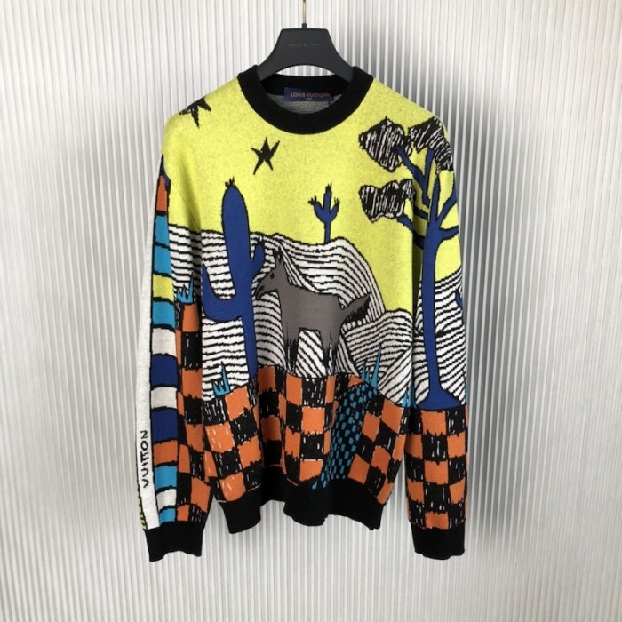 l**is V*t*n cotton jacquard crewneck 1abj87