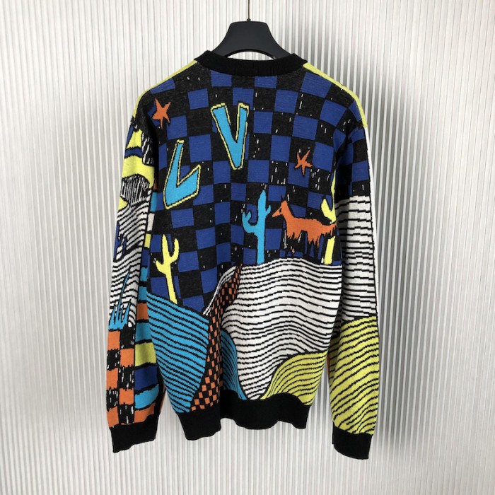 l**is V*t*n cotton jacquard crewneck 1abj87