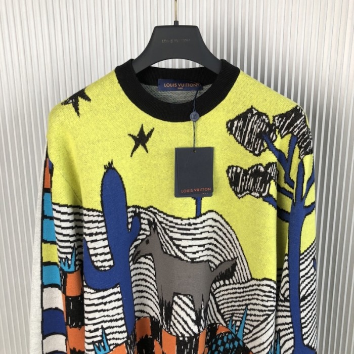 l**is V*t*n cotton jacquard crewneck 1abj87